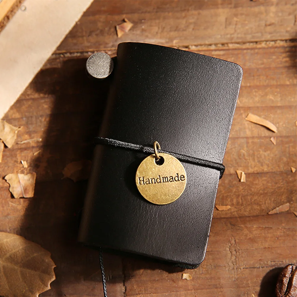 

Mini Journey Daily Memo Retro Cowhide Cover Notebook Diary Bandage School Supply Traveler Portable Vintage Notepad