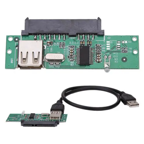 

2.5" SATA Female HDD USB 2.0 To 7+15Pin SATA Adapter Converter + Data Cable SSD 2D12