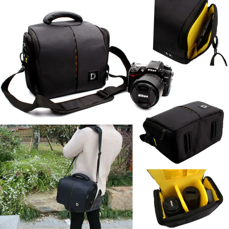 Koop Waterdichte Camera Tas voor Nikon D3400 D3300 D3200 D5100 D7100 D5200 D5300 D90 D7000 D610 P900 P520 D750 D7200 + Strap + Regen cover
