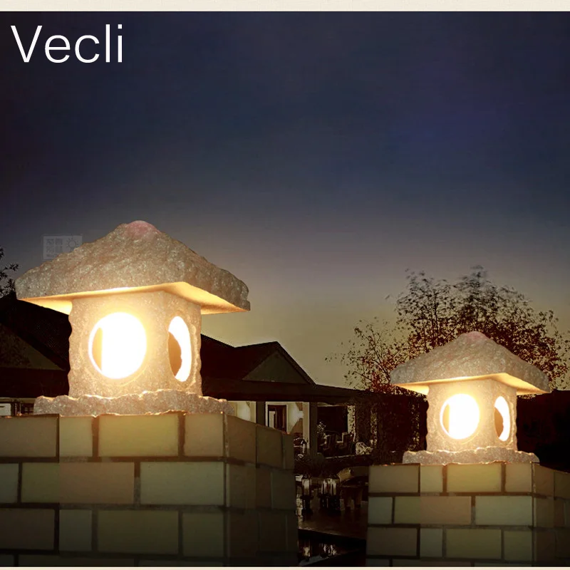 Goedkoop Chinese stijl winkel imitatie outdoor post verlichtingsarmaturen waterdicht balkon tuinverlichting voor gate pijler lampen