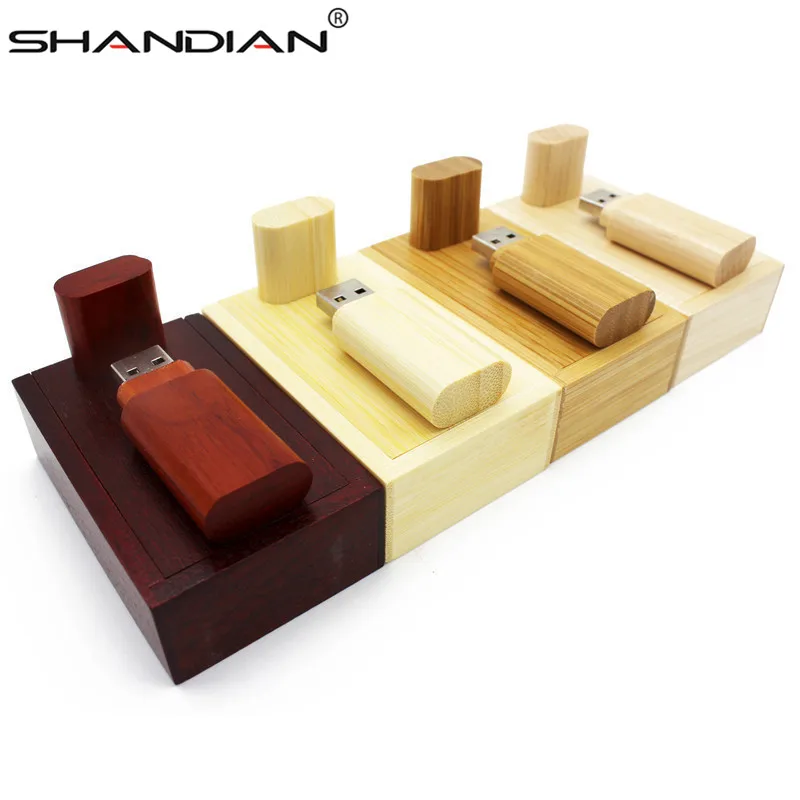 

SHANDIAN (10 PCS free LOGO) wooden usb + packing box usb flash drive memory card pendrive 4GB 16GB 32GB 64gb U disk wedding gift