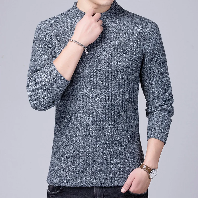 Liseaven, мужские пуловеры, трикотаж, одноцветные свитера, Мужская одежда, теплый пуловер, свитер, 8214