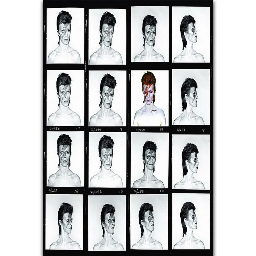 FX1246 David Bowie 1947-2016 English Popular Music Singer Star Cover Poster Art Silk Light Canvas Home Room Wall Printing Decor