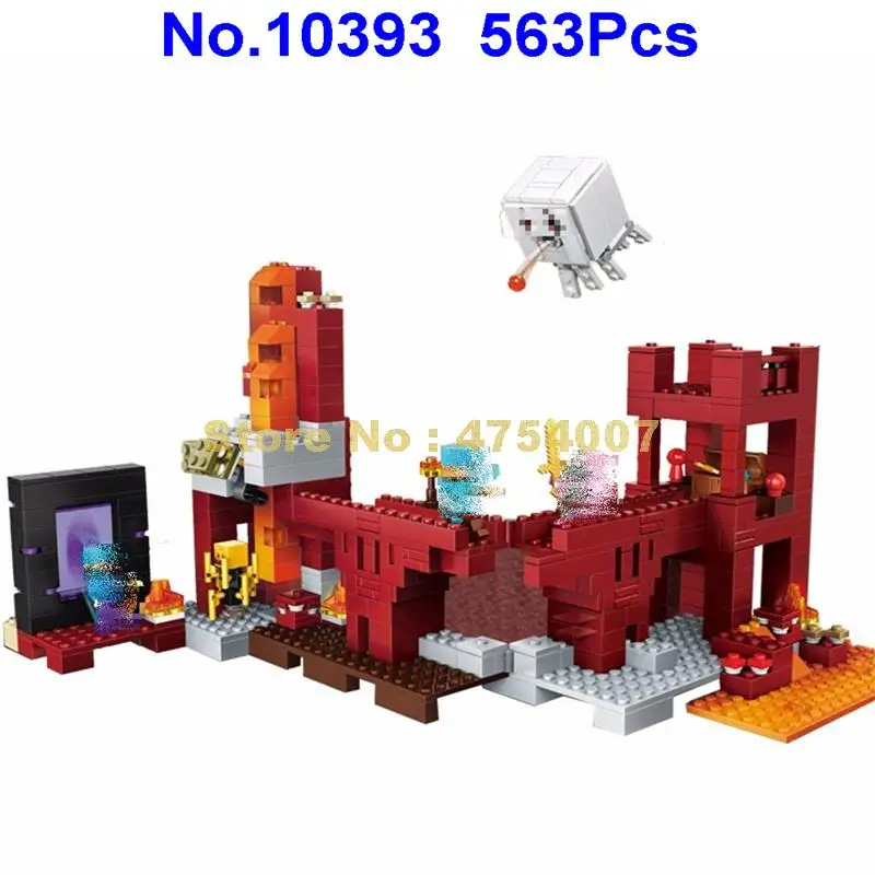 

10393 563pcs my world underground hell fortress bela building block 21122 Toy