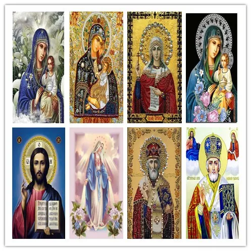 

New 5D Diy Diamond Painting Religion Icon of St. Nicholas Diamond Mosaic Needlework Crafts Embroidery Cross Stitch sacred decor