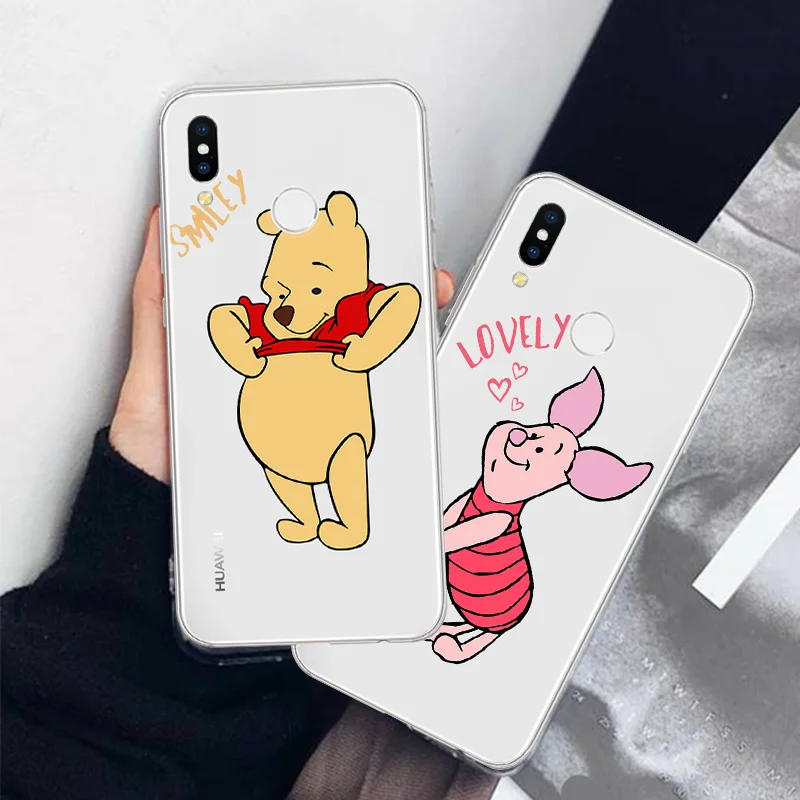 

Lovely Piglet Case For Huawei Mate 10 Lite P20 P8 P9 P10 P30 Mini 2017 Soft TPU Cover For Honor 8X 9 P Smart 2019 Fundas Coque