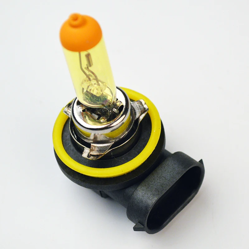 Hippcron Yellow H11 Halogen Bulb 12V 55W PGJ19-2 3000K Auto Lamp Car Fog Light Quartz Glass 2 PCS