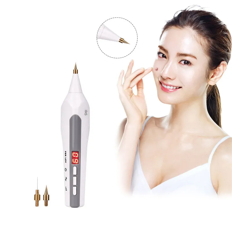 

Portable Freckle Removal Pen Mole Removal Dark Spot Beauty Machine Sweep Spot Nevus Pen Face Care Tool with Reuse Copper Needles