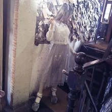 Милая юбка принцессы в стиле «лолита» Bobon21; сезон весна-лето; серая и розовая плиссированная трикотажная юбка в стиле Феи для молодых девушек; Длинная юбка; B1449