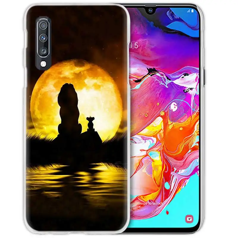 Аниме чехол для samsung Galaxy A50 A70 A20e A40 A30 A20 A10 A8 A6 плюс A9 A7 Жесткий Мягкий Прозрачный чехол для телефона чехол Акуна Матата Король Лев