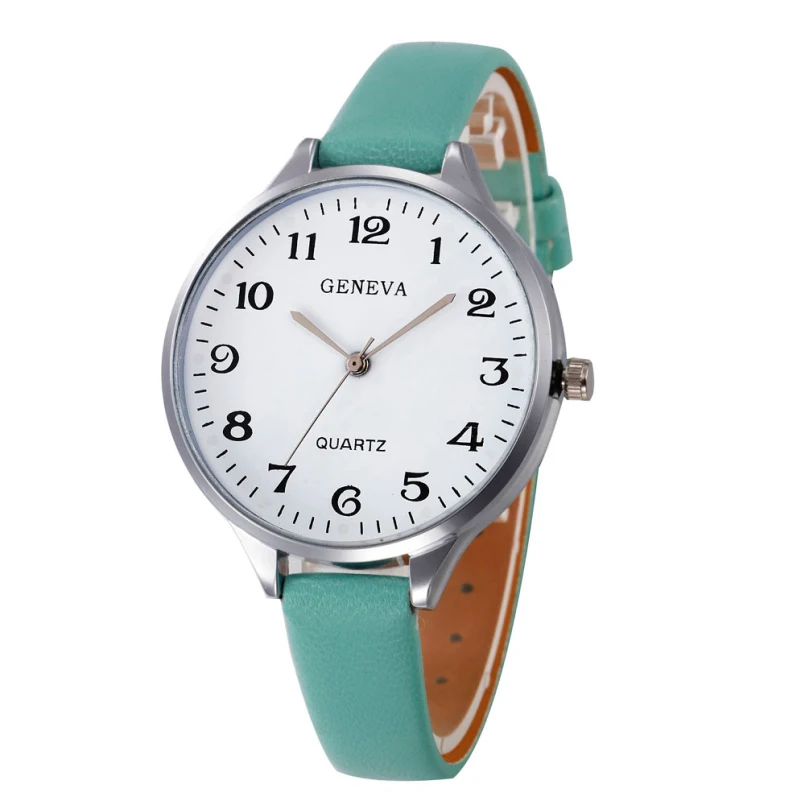 Splendid часы для женщин Топ Бренд роскошные часы повседневное кожаный ремешок корейский кристалл заклепки браслет часы Девушки Дамы Relogio подарок - Цвет: G