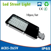 10X12 Вт 24 Вт, 40 Вт, 50 Вт, 80 Вт 100 Вт светодиодный уличный свет Дорога лампы Водонепроницаемый IP65 светодиодный чип люмен 130-140lm/W AC85-265V светодиодный уличный свет