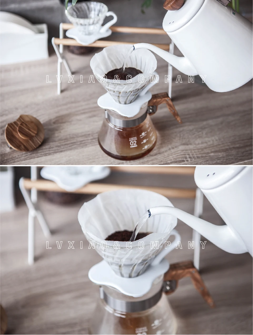 1-2/2-4 чашки V60 кофейник с воронкой HARIO смолы конус кофе фильтр белый