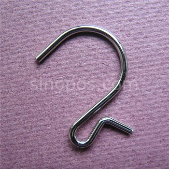 

Metal Crimped S-hook, merchandising strip display Hooks, perforated shelving wire fixtures clip strips secured pinched S Hook