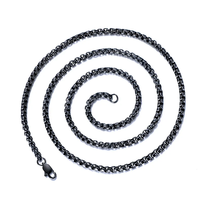 rolo necklace black d