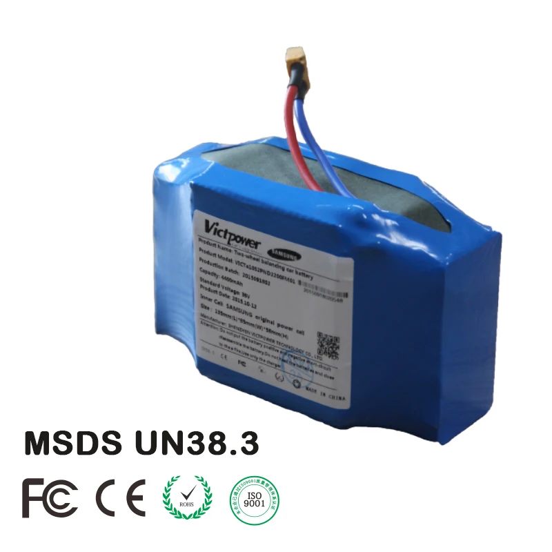 

Victpower Replacement self balance scooter Hover board battery 36v 4.4ah lithium battery with samsung battery cell