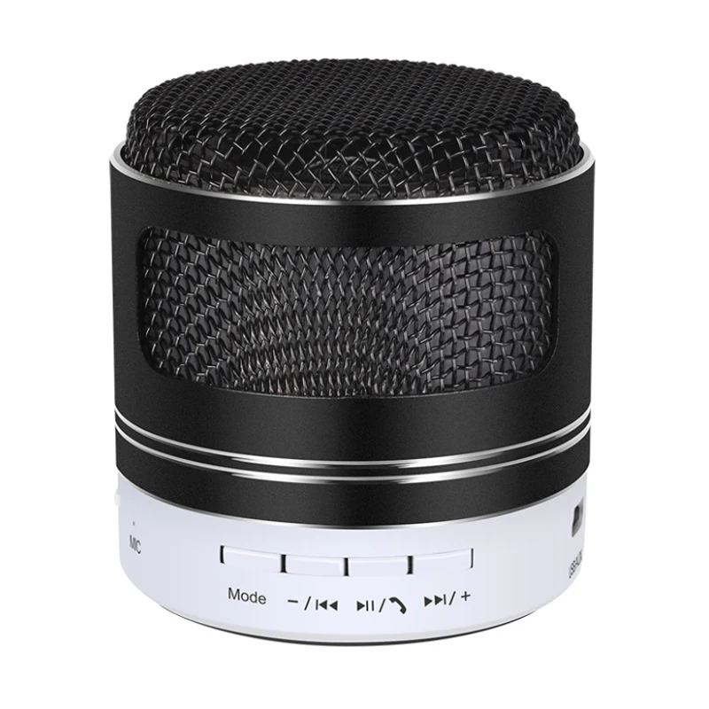 

A9D Mini Bluetooth Speakers Stereo Sound Support FM Radio TF Card Loudspeaker LED Metal Soundbox with Mic Card