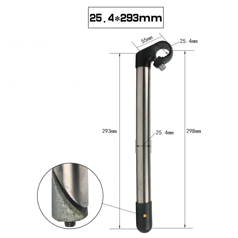 Bike Quill Handlebar Stem 280mm Bicycle Retro Stem Riser Fixed Gear Parts