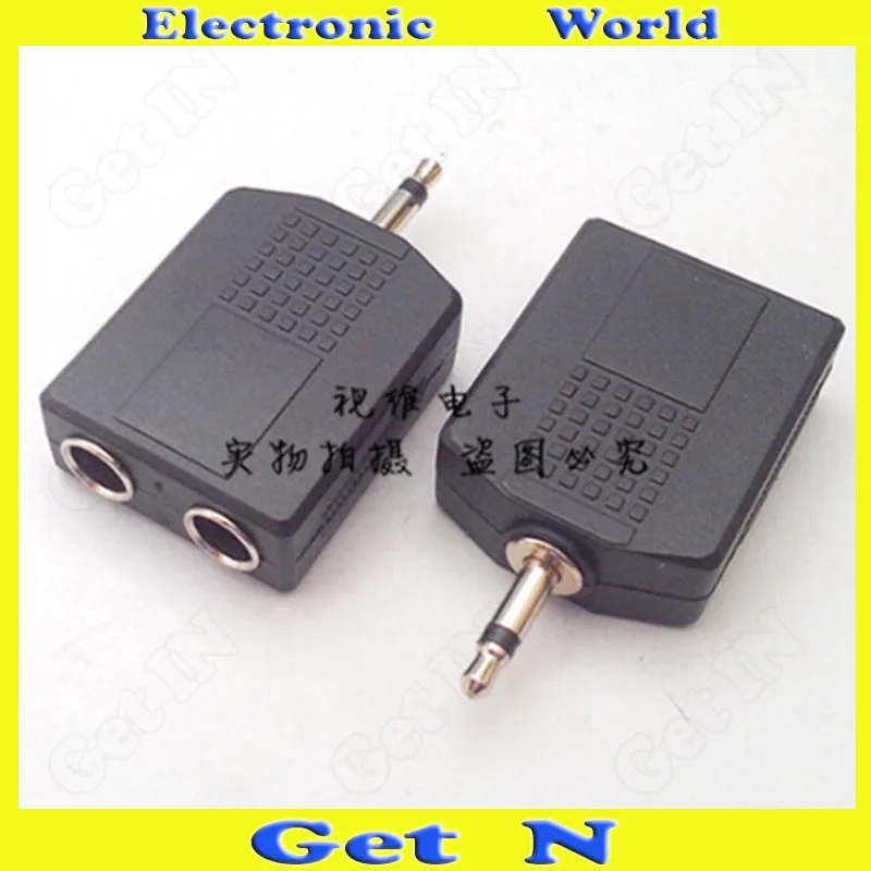 

30pcs Adapter Connector Converting 3.5 Mono Track to Dual-6.35 3.5 Male to Dual 6.5 Female KK 3.5-to-Dual-6.5