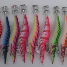 50 шт. кальмара джиг одежда warpped рыбалка lure4.5#( много цветов смешанный