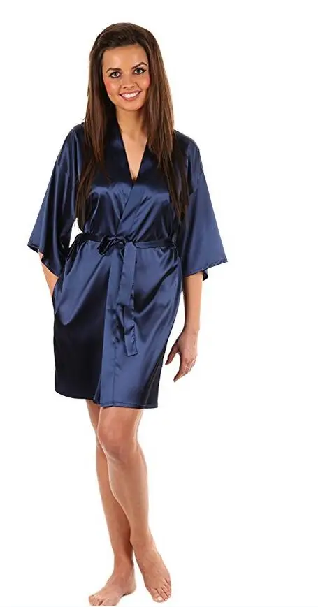 Черный китайский женский халат из искусственного шелка банные вечерние платья, Лидер продаж кимоно, юката, банный халат сплошной цвет пижамы s m l xl XXL NB032