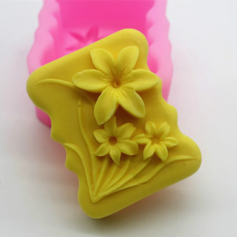 

SOAP Making Mould handmade flower pattern silicone soap mold