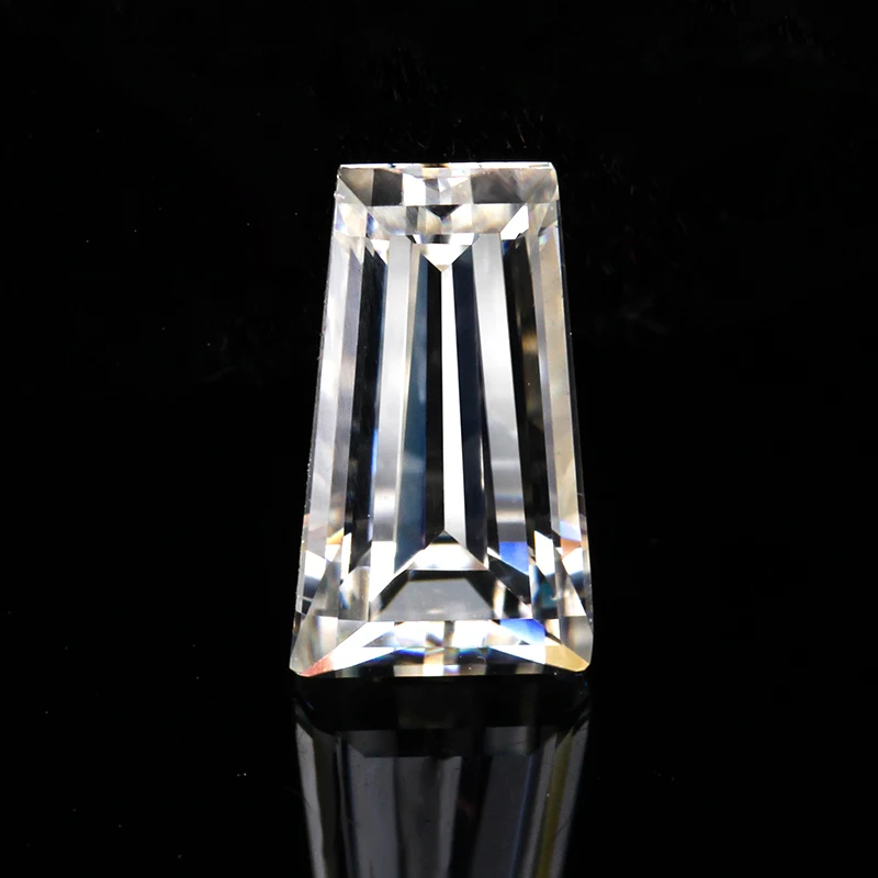 

Starszaun trapezoid shape cut 3*2*4.5mm super white lab created moissanites loose moissanite bead for jewelry making