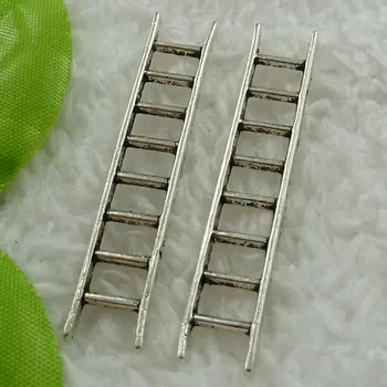 

100 pieces antique silver ladder connectors 52x10mm #1627