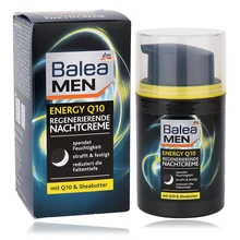 Германия Balea Q10 восстановил энергии ночной крем для Для мужчин уставшей кожи подтяжки Q10 масло ши формула свежий мощный сияние