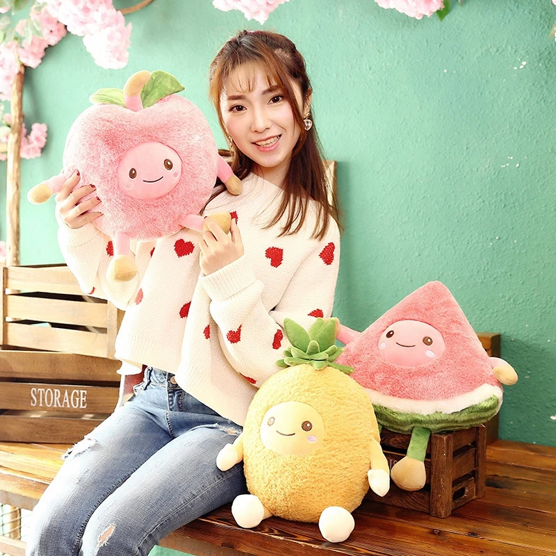 Детские игрушки плюшевые Kawaii apple мягкие растения Peluche подарки для девочек арбуз
