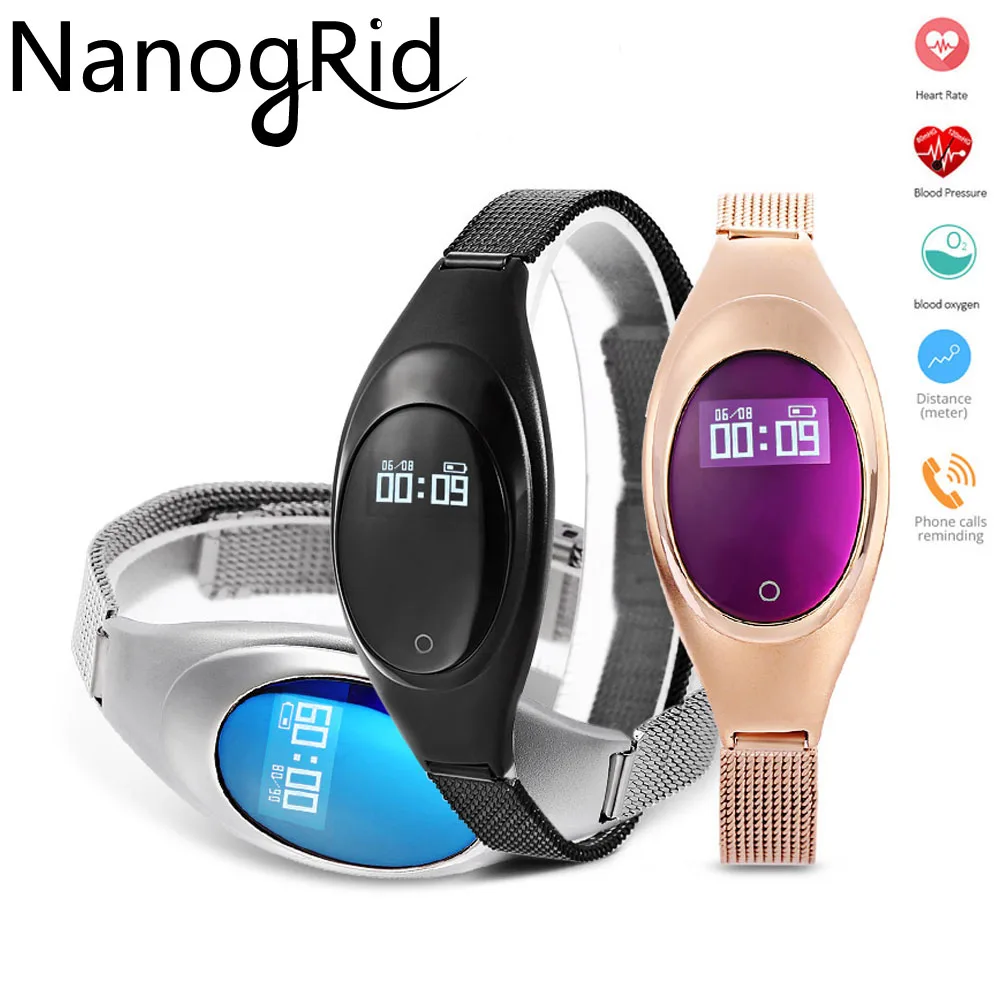 

Fashion Casual Smart Band Bracelet Bluetooth Heart Rate Monitor Pedometer Wrist Smartband Girl Women Fitness Tracker Wristband