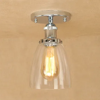 

Chrome Iron Glass Modern LED ceiling light Vintage decoration dining room balcony bedroom living room ceiling lamp RCL0010