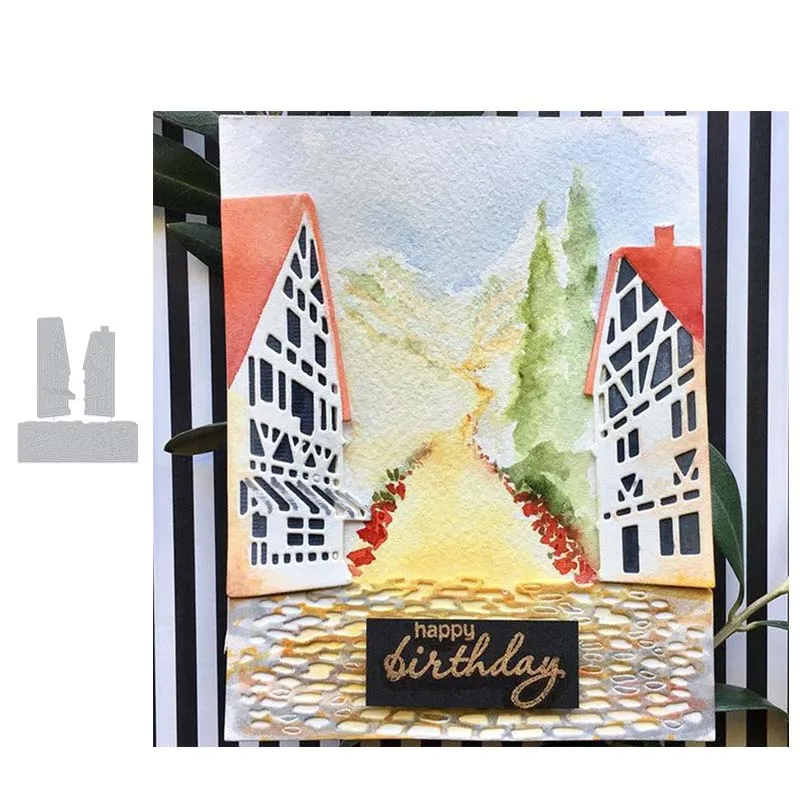 

Street view Metal cutting dies cut die card Scrapbook paper craft knife mould blade punch stencils