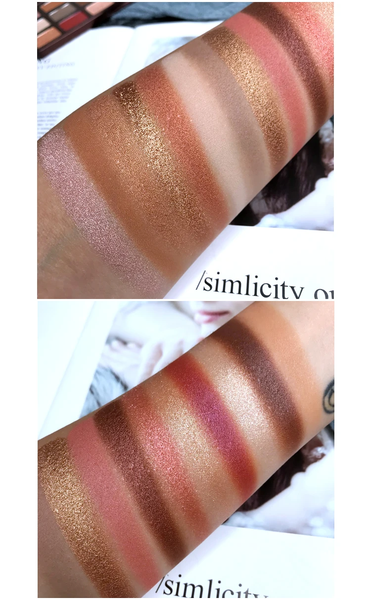 Paleta de Sombra de Olho em pó Encantadora Cores Maquiagem Sombra Palete Shimmer Pigmento Fosco Brilho Nude Smoky Cosméticos 16 6 Beleza e saúde