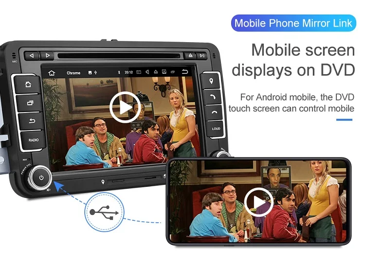 Discount Isudar 2 Din Auto Radio Android 9 For VW/Volkswagen/POLO/Golf/Skoda/Octavia/Seat/Leon GPS Car Multimedia RAM 4GB DVD Player DSP 19