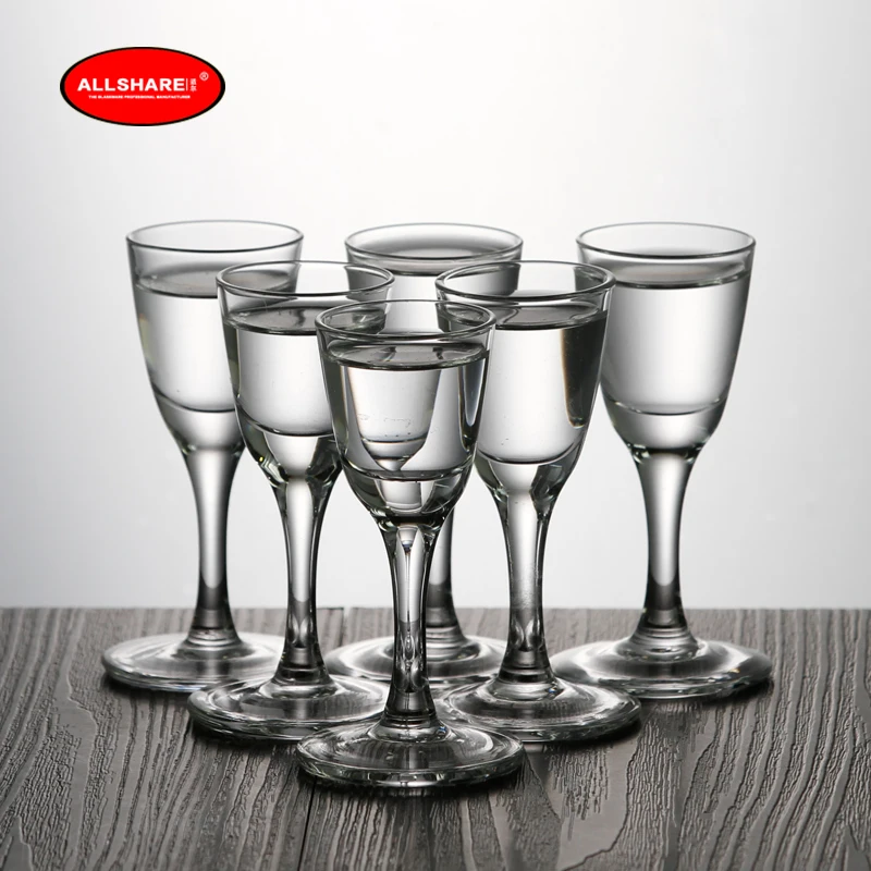 Free shipping hot sale lead free crystal shot glass handmade blown liquor glass vodka glass set of 6pcs 15ml/0.5oz