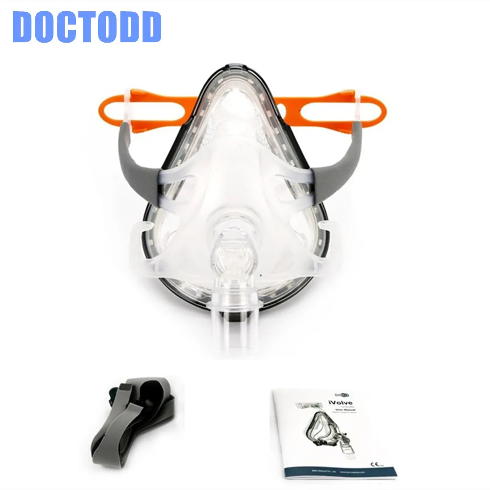 DOCTODDD F1A Full Face Mask For CPAP Auto CPAP APAP Bipap Machine COPD Snoring Sleep Therapy Size SML W Headgear Clips (1)