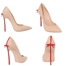Aidocrystal 2017 New Summer Women Pumps Sweet Bowknot High-heeled Shoes Thin Pointed Stiletto Elegant High Heel Shoes
