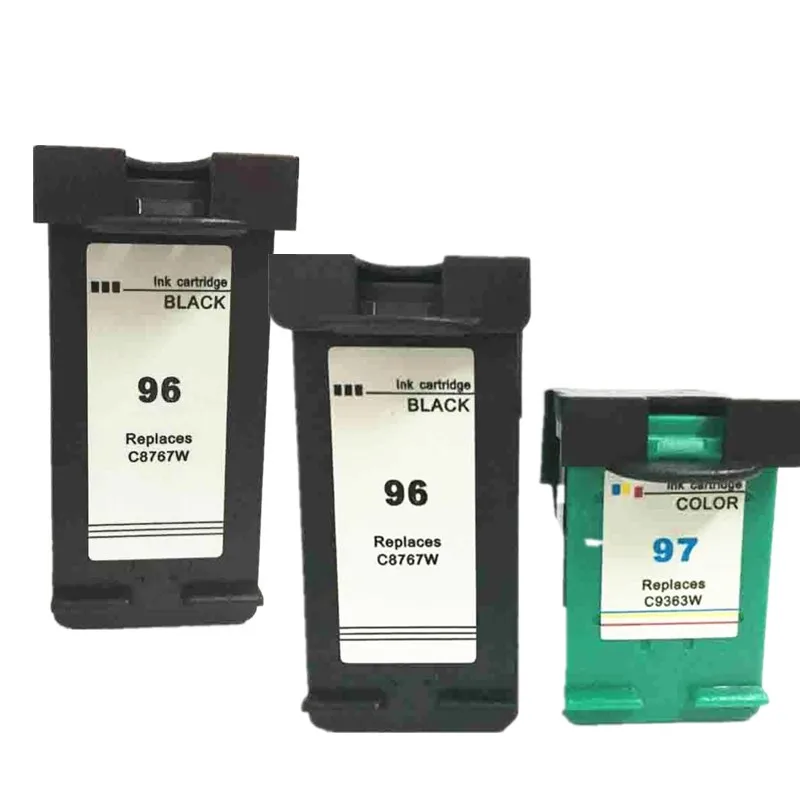 

2 BK+1 Color Refilled Ink Cartridge C8767W C9363W for HP 96 97 for HP DeskJet 5740 6540 6840 9800 9860 Photosmart 2610 2710 8150