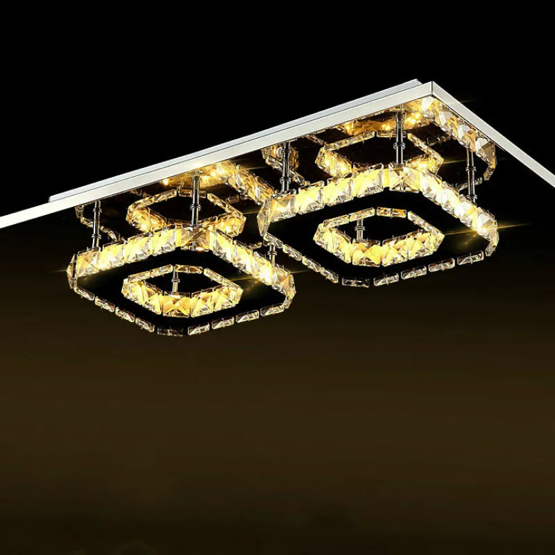 

LED ceiling lamp square rectangular crystal lamp atmosphere living room ceiling ceiling lamp restaurant lighting ZP4151416