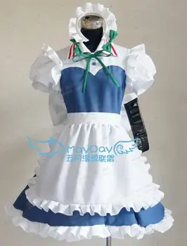 

Anime Touhou Project Izayoi Sakuya Action Figure Women Lolita Maid Dress Cosplay Touhou Project Izayoi Sakuya Dress Costume NEW