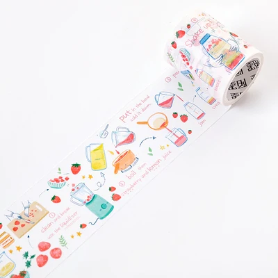 japanese snacks drinks shop strawberry fruit juice afternoon dessert washi tape diy planner scrapbooking masking tape escolar office adhesive tape aliexpress