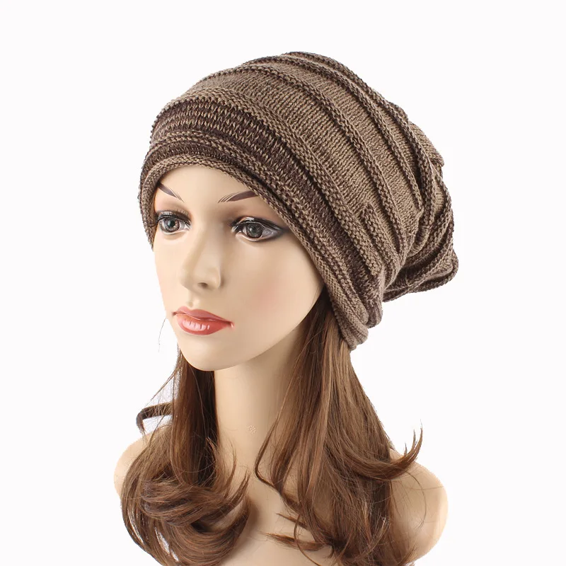 Woman Men Hats Autumn Winter Fashion Casual Warm Hat Knitted Wavy Beanies Girls Caps Male Female Protection Ear Cotton Hats 