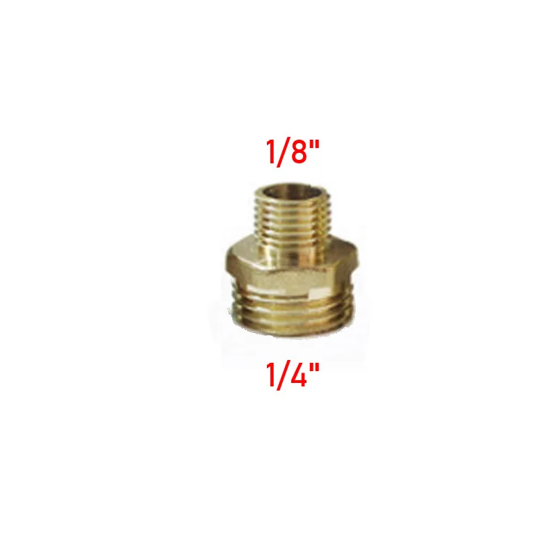 Латунная трубка пневматические установки 1/" 1/4" 3/" 1/2" 3/4 ''BSP Мужской X мужской изменить шестигранный ниппель трубы разъем адаптера Муфта - Цвет: 1M-2M