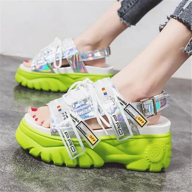 

Rimocy Chunky Platform Wedge Women Sandals Summer Beach Open Toe Woman Sandalias Breathable Thick Sole Mujer Casual Footwear