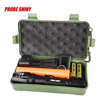

Super Bright XM-L T6 LED US Plug Adjustable Focus Rechargeable Flashlight Torch 2x 18650 battery
