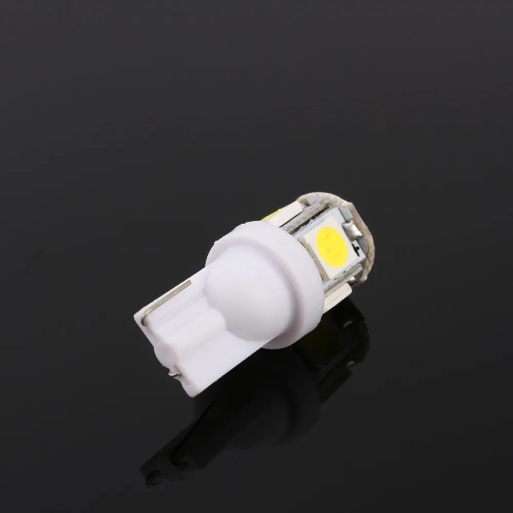 10 шт./компл. T10 5050 W5W 5 SMD 194 светодиодный светодиодная белая Автомобильная боковая
