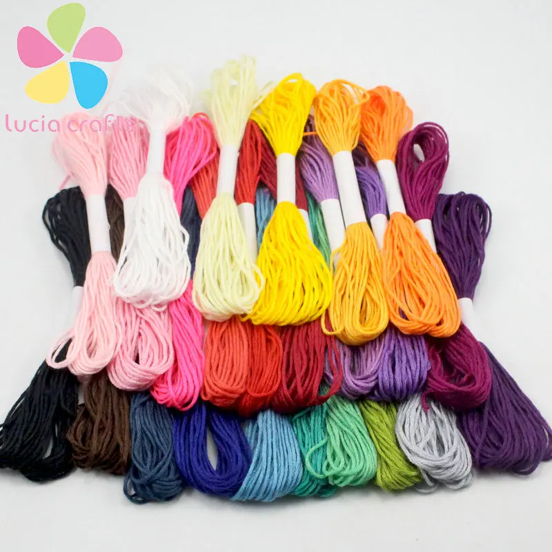 

Mixed 24 colors Cross Threads / Cross Stitch Embroidery Thread Line polyester Cotton 24pcs/lot W0202