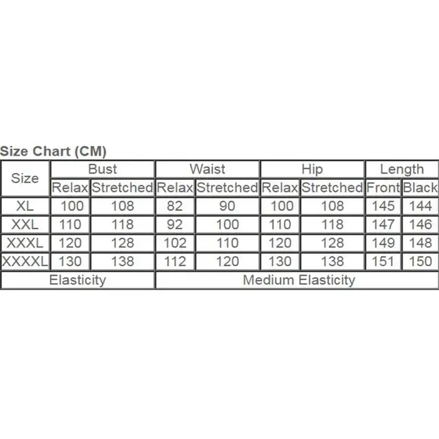 Xxxxl Size Chart