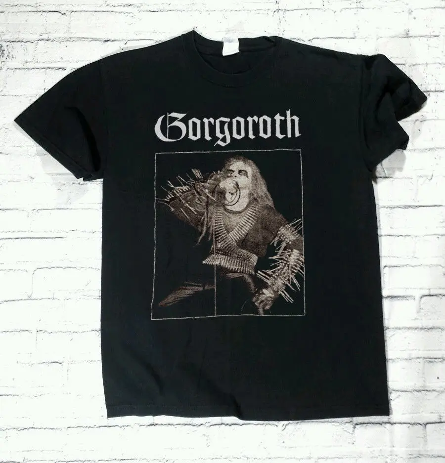 

Rare Gorgoroth Vtg 90sT-Shirt The Sin of Satan Carcas Venom Metal New Top Simple Short-Sleeved Cotton T Shirt Top Tee